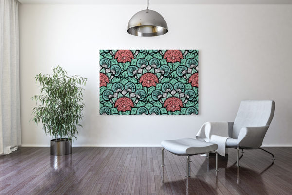 bohoria-leinwand-ornamente-gruen-rosa