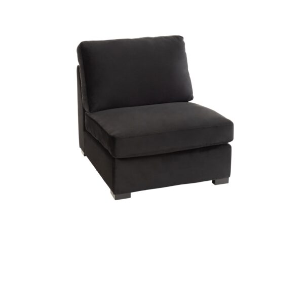 Sessel Mitte Samt Schwarz
