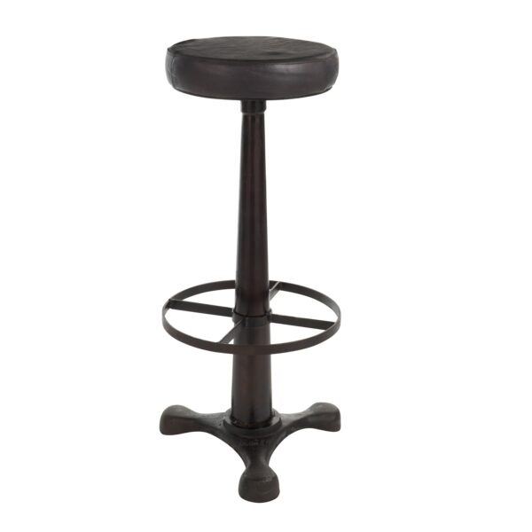 Barhocker Leder Schwarz
