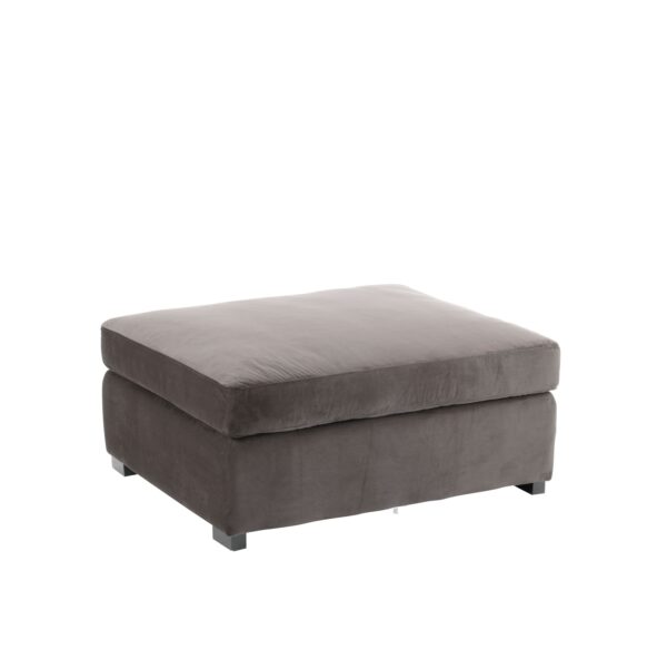 Viereckiger Puff Hocker (Grau)